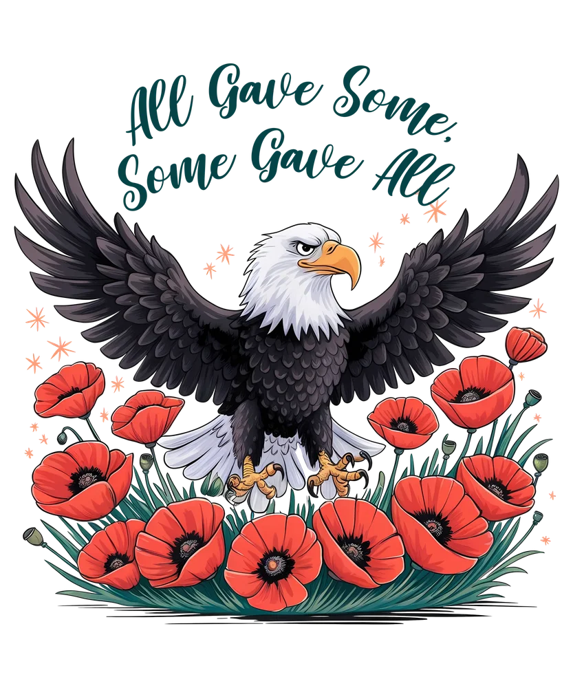 Eagle & Poppies Memorial Art
