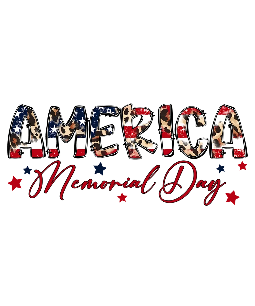 Memorial Day America Flag Print