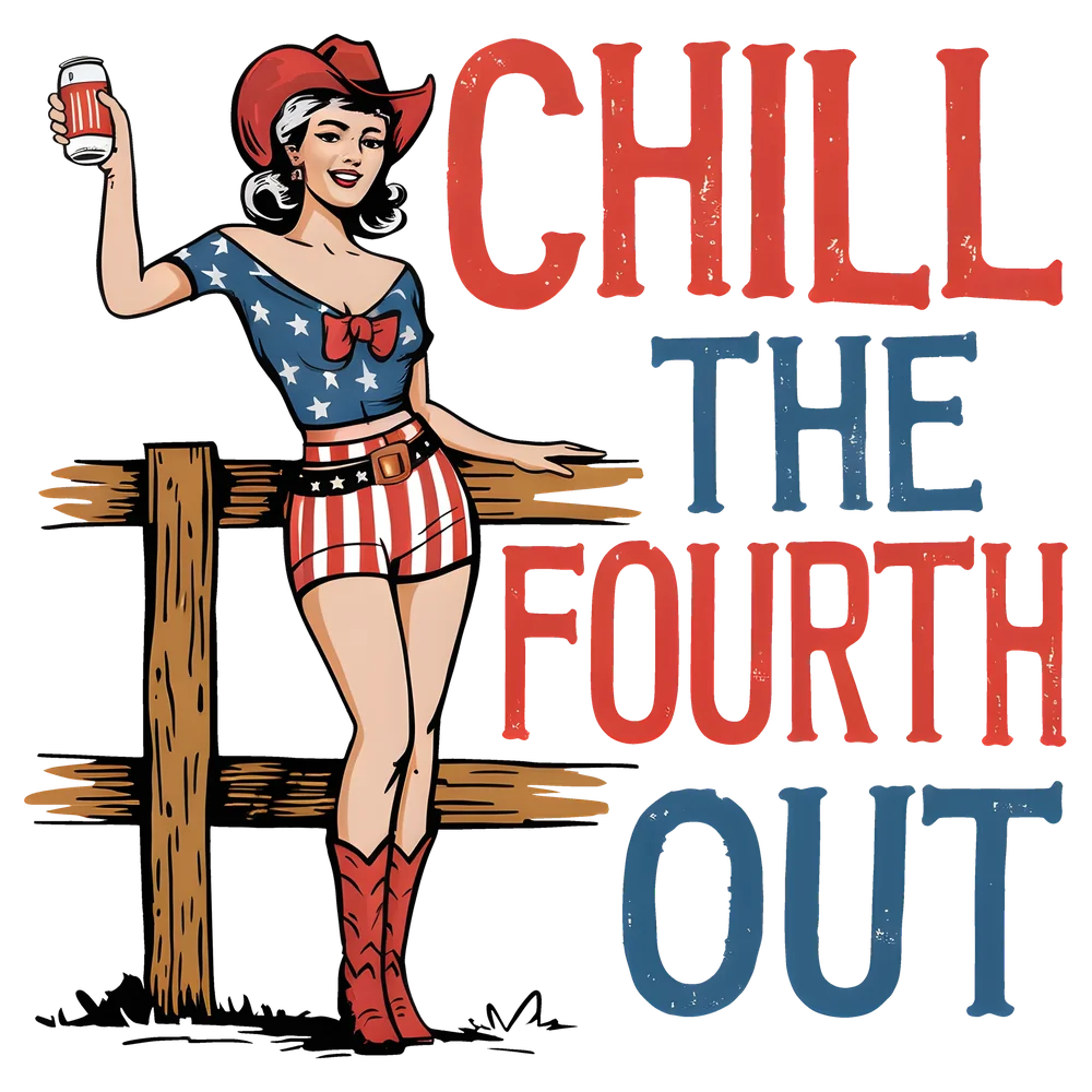 Americana Cowgirl Fourth of July Print