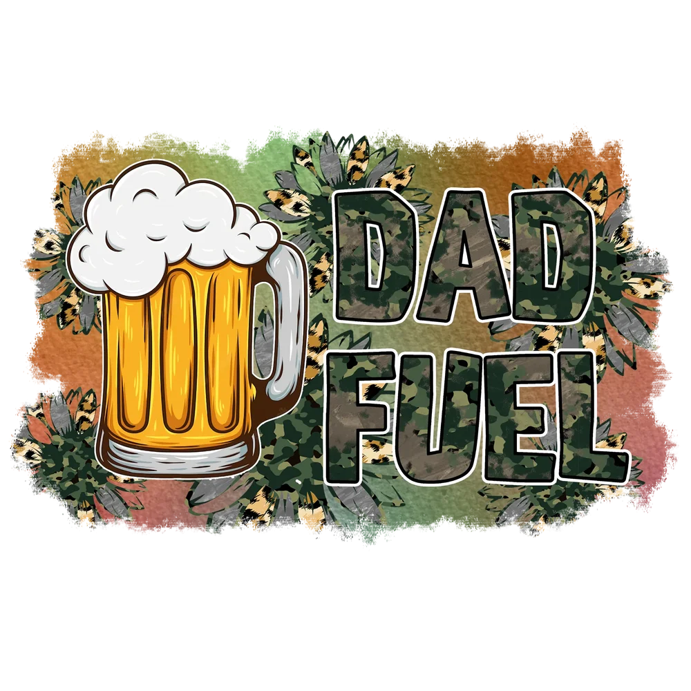 Dad Fuel Beer Mug Camo Design