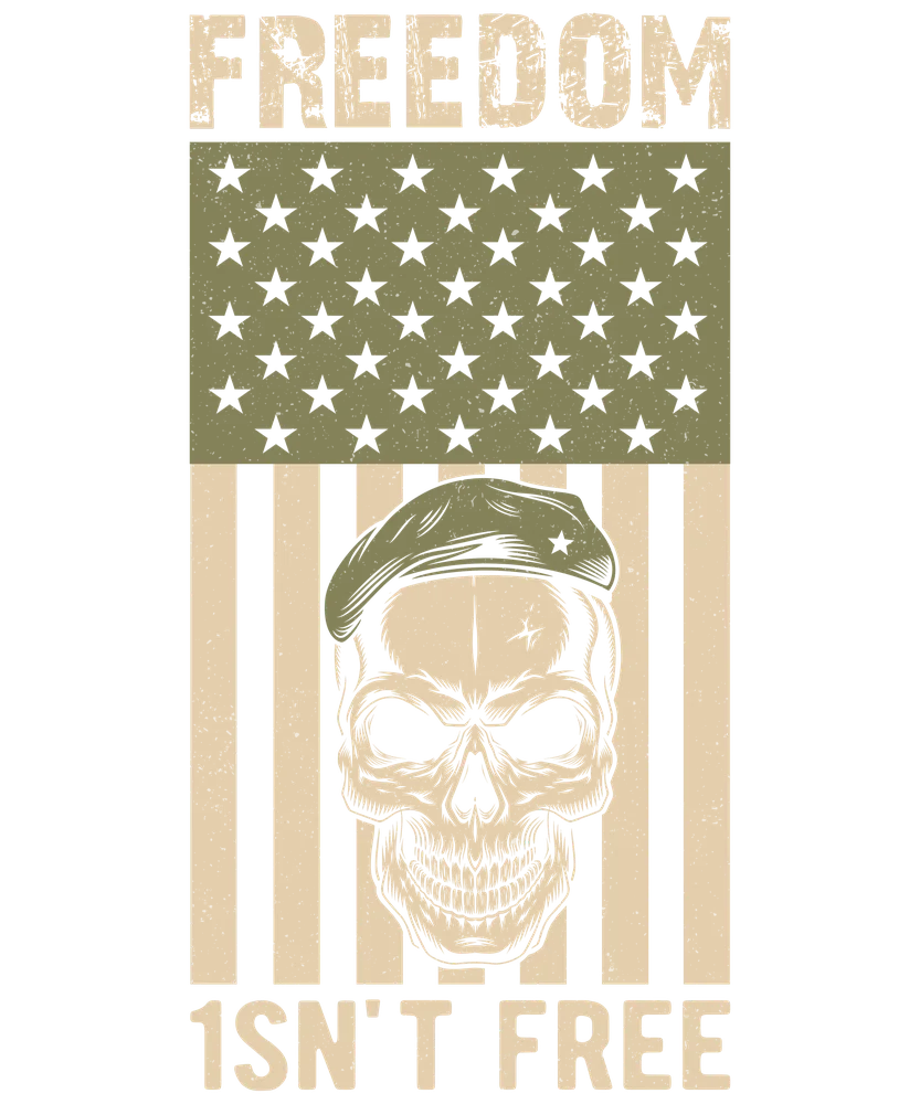 Freedom Isn't Free - Military Tribute — Cream Illustrative