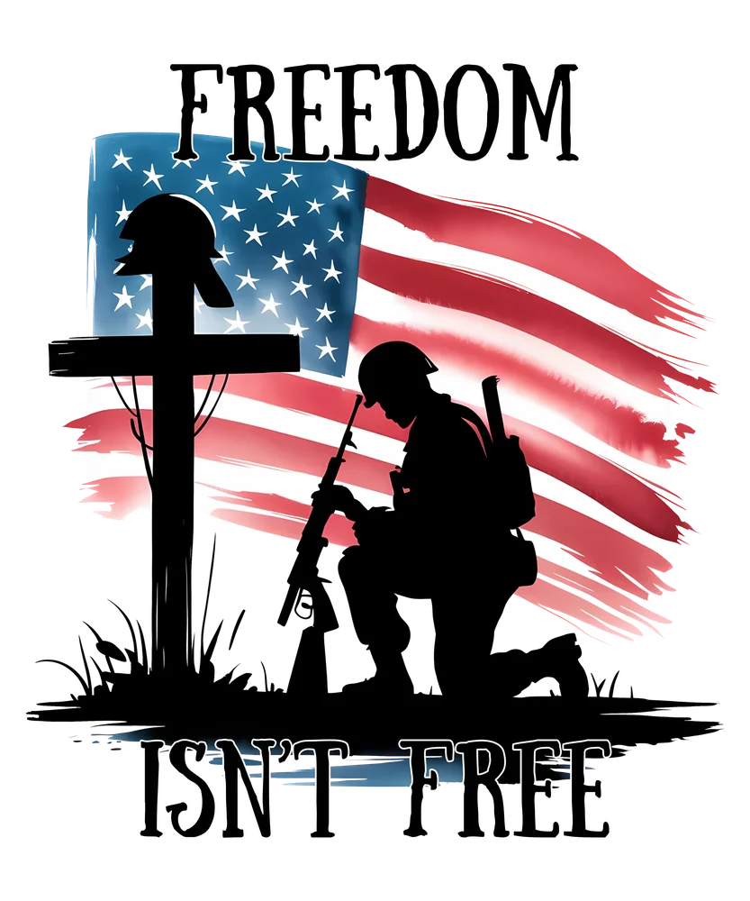 Freedom Isn't Free - Military Tribute — Multicolor Silhouette Art