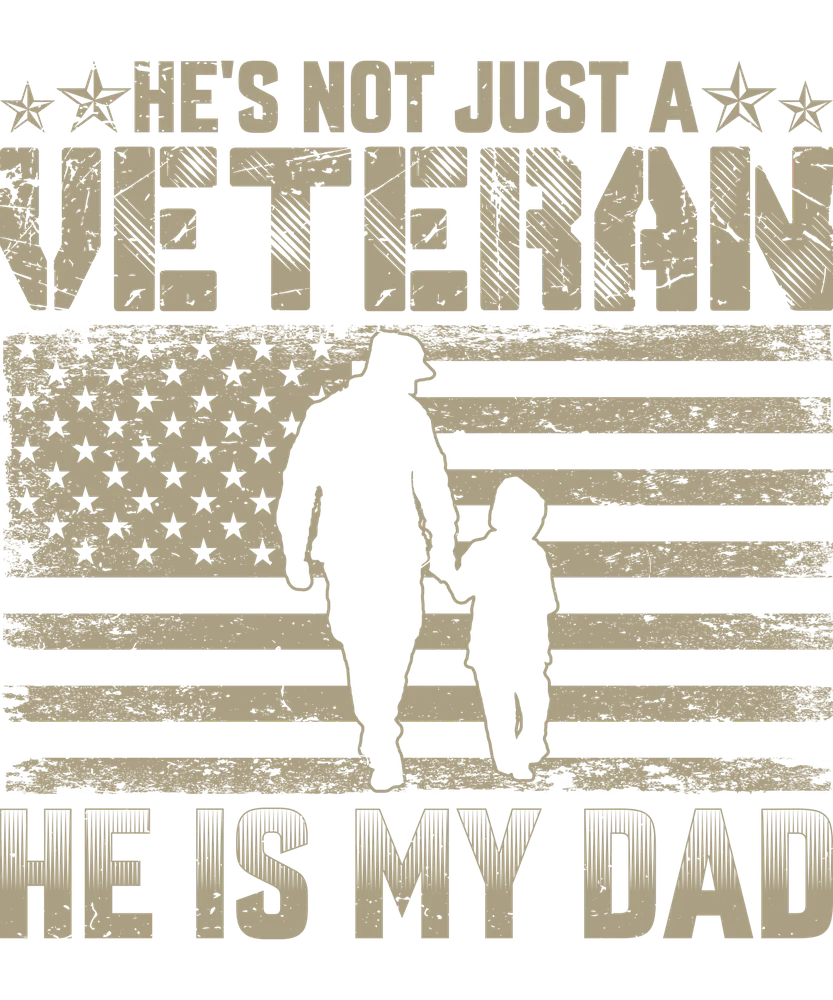 Veteran Dad Silhouette — Rustic