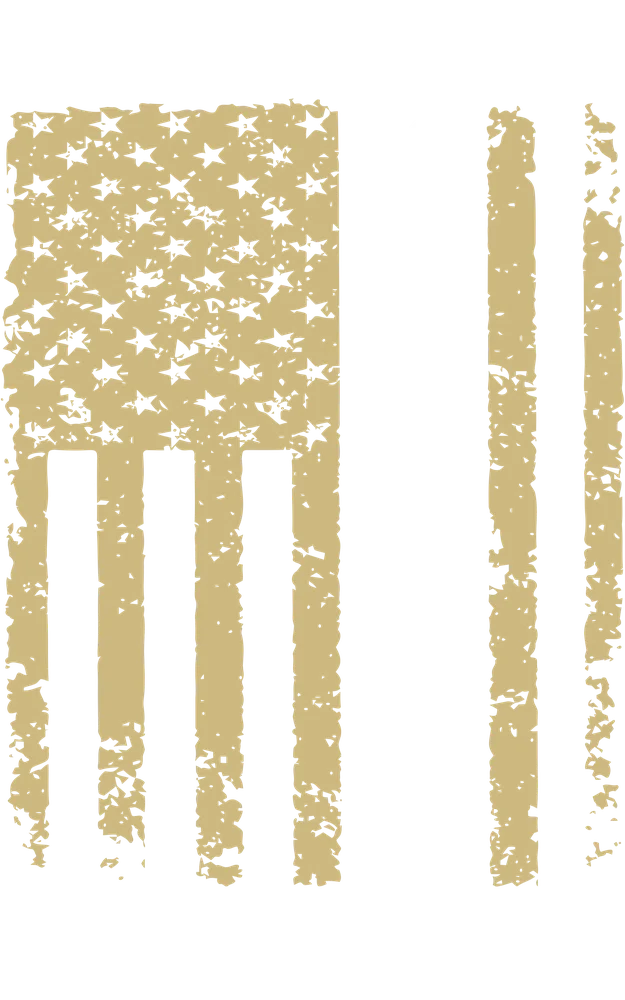 American Flag Distressed Gold — Tan Distressed