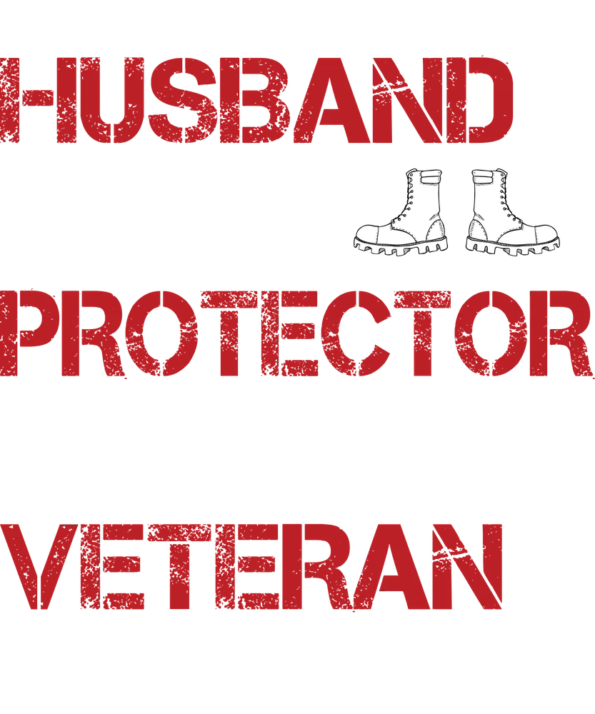 Military Husband Protector Veteran — Red Bold
