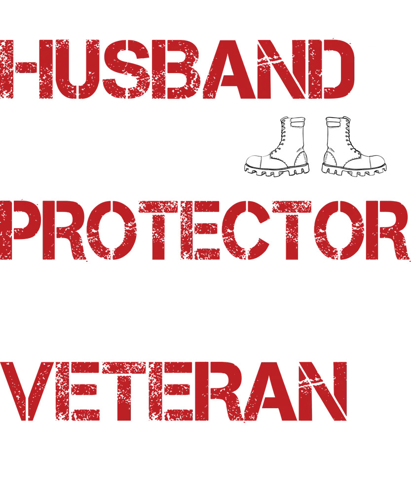 Military Husband Protector Veteran — Bold Text