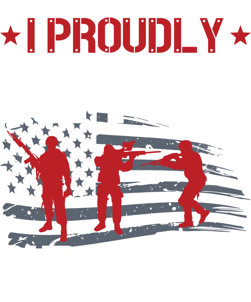 Support Our Troops - Patriotic Military Silhouette