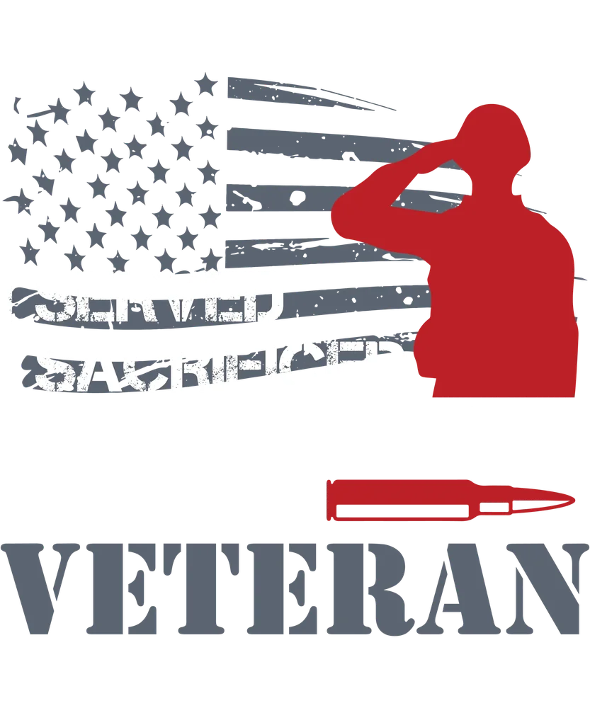 Veteran Salute with American Flag — Multicolor Patriotic