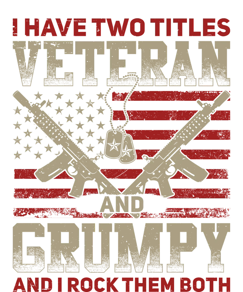 Veteran Humor Poster — Tan Typographic
