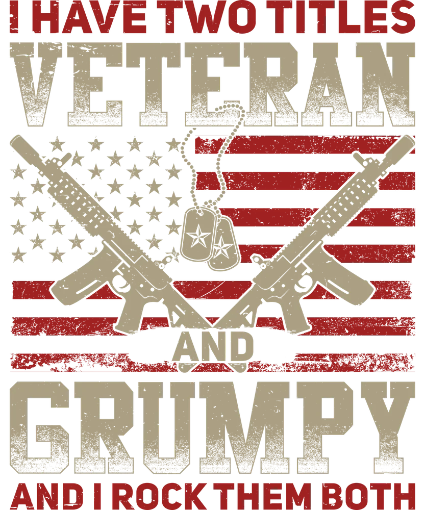Veteran and Grumpy Patriotic Design