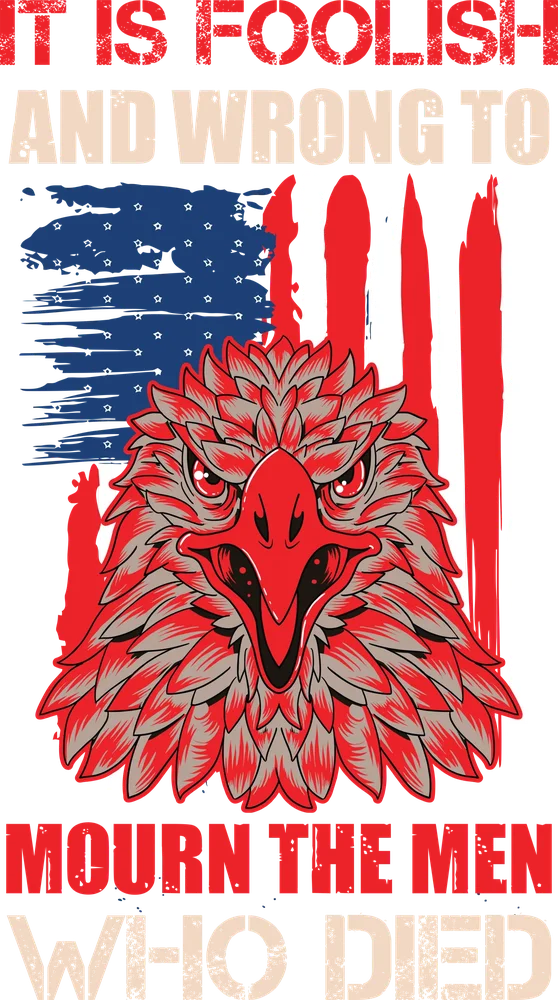 Eagle Head with American Flag Background — Multicolor Illustrative