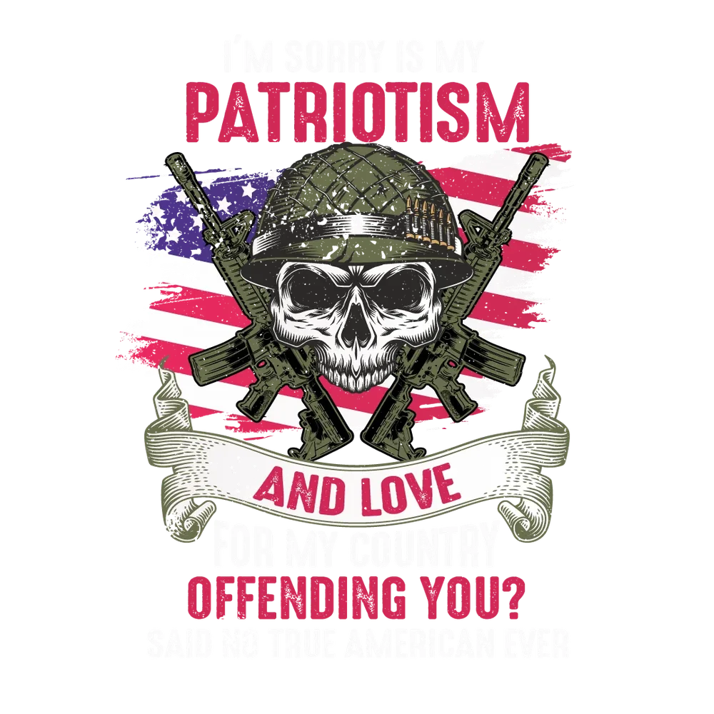 American Patriotism Skull