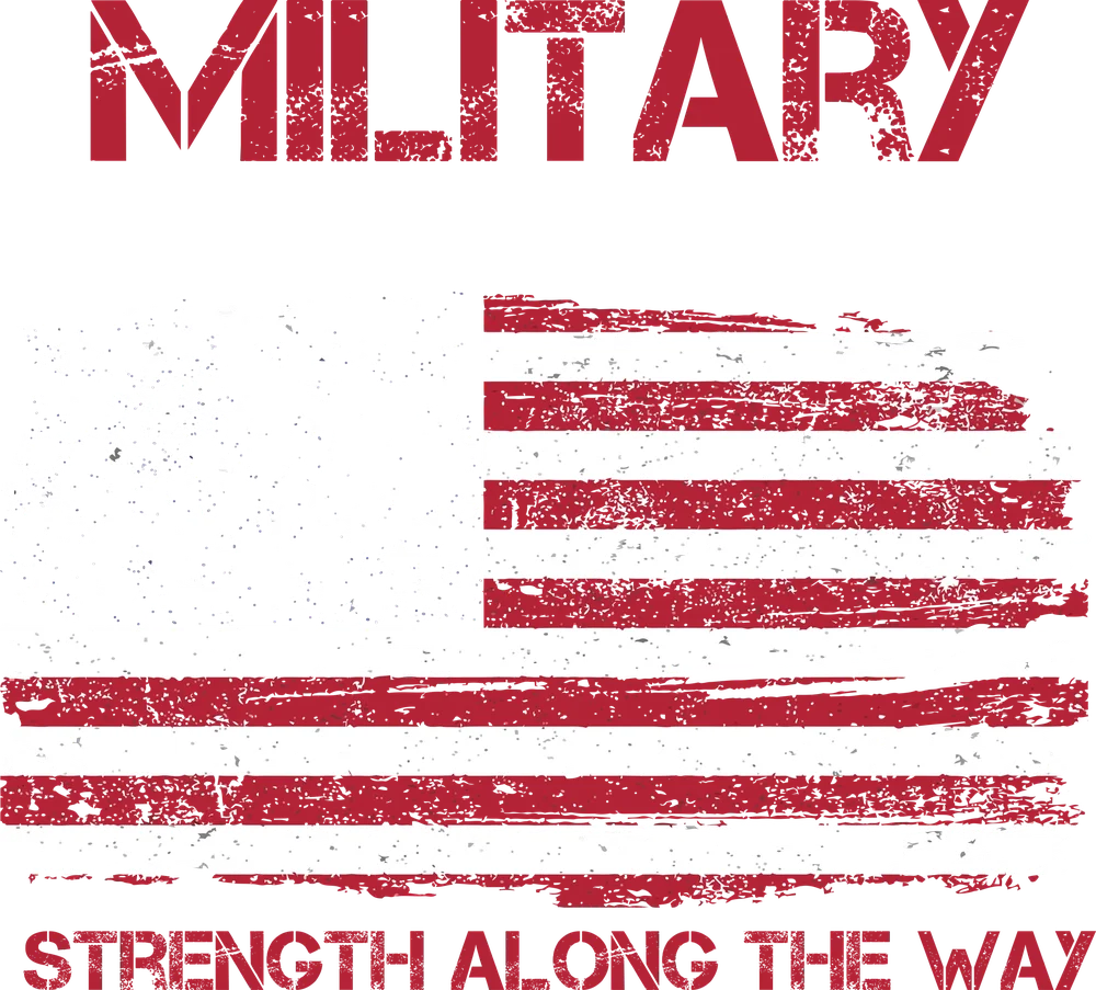 Military Strength Poster — Red Distressed
