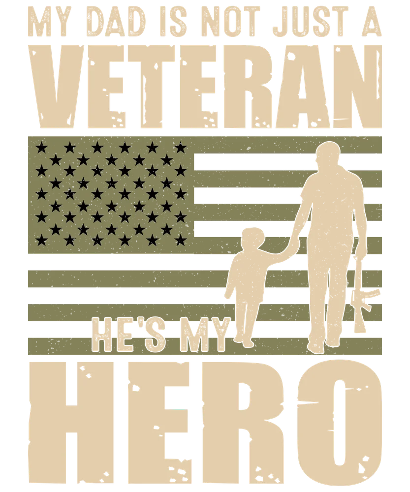 Veteran Father Hero Tribute — Cream Illustrative