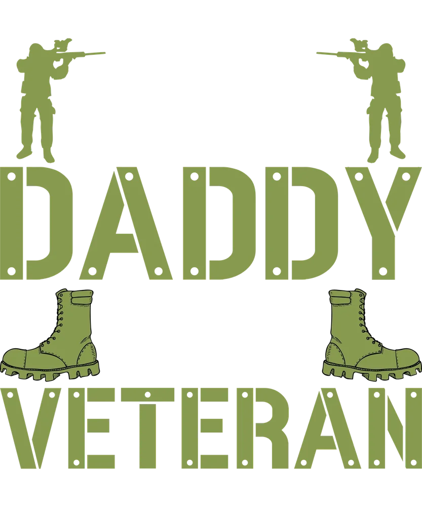 Daddy Veteran Silhouette Design