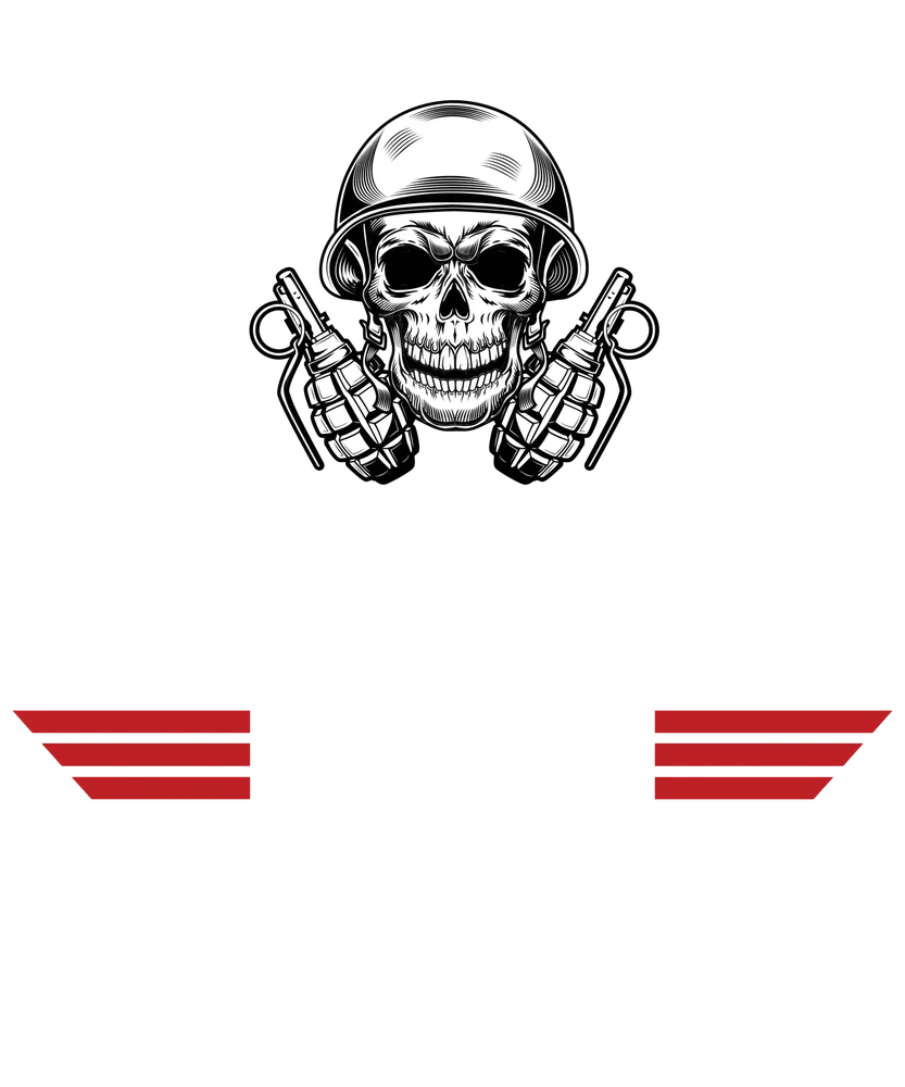 Military Skull with Grenades — Graphic