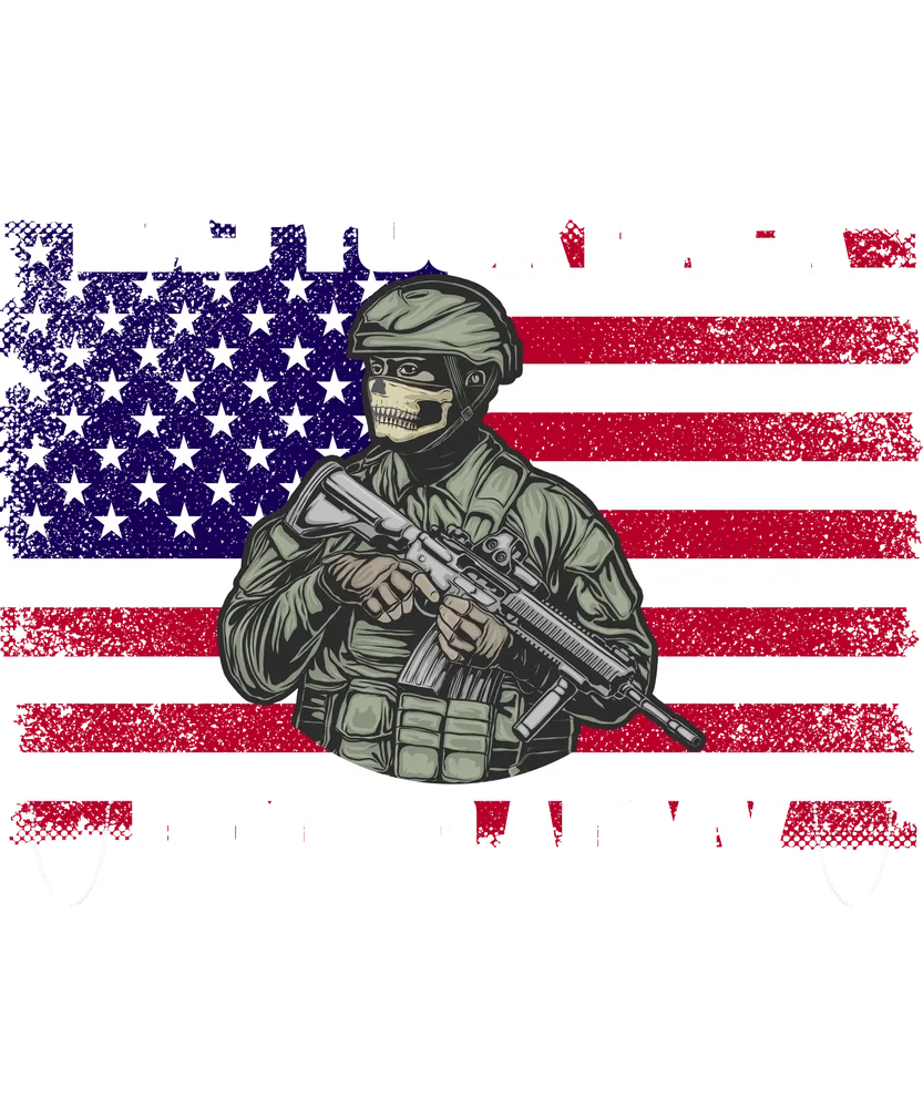 American Soldier with Flag Background