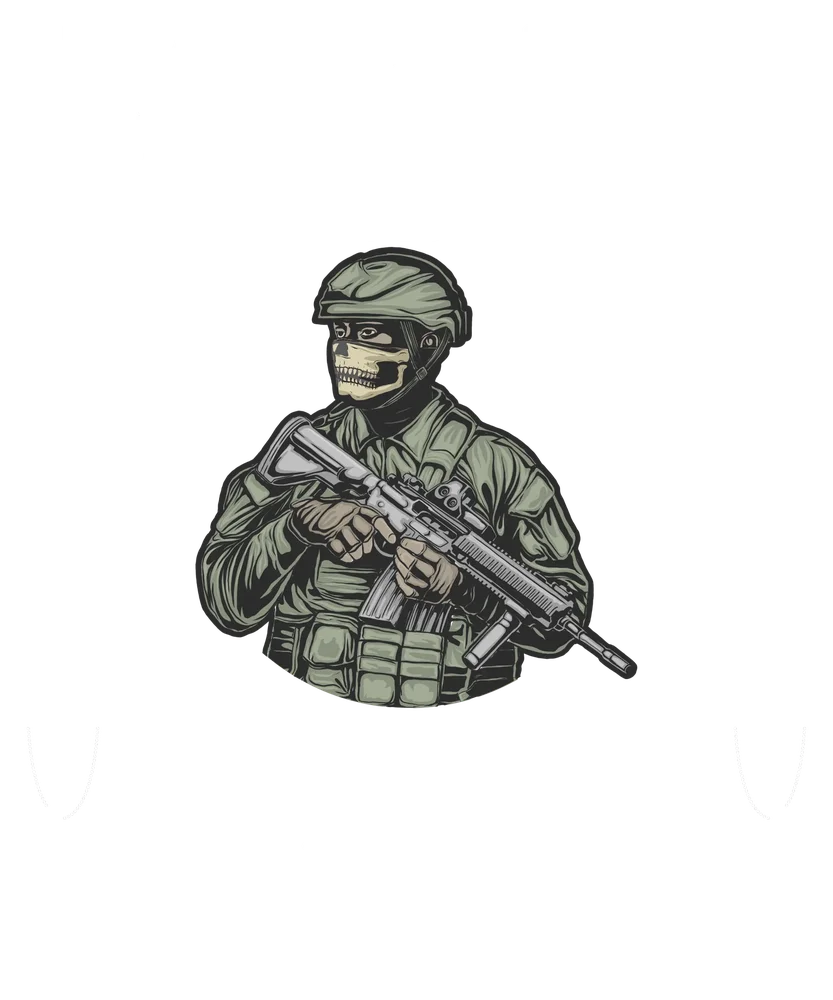 Military Skull Soldier Illustration