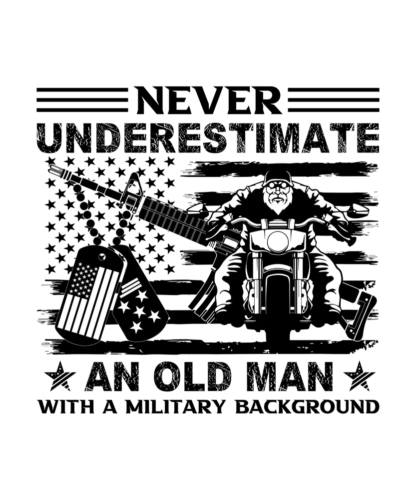 Military Veteran Biker Illustration