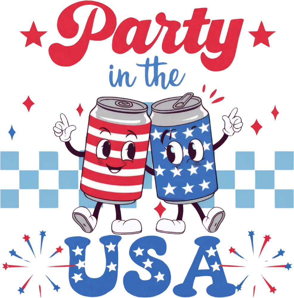 USA Patriotic Party Cans
