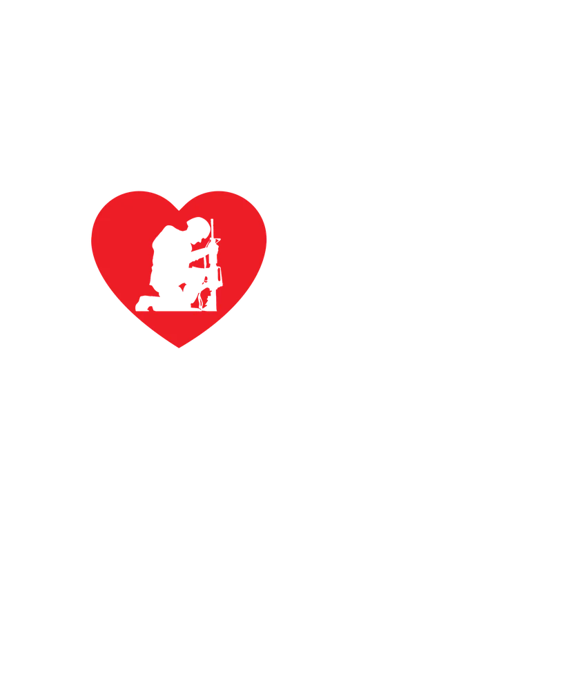 Military Love Heart Silhouette