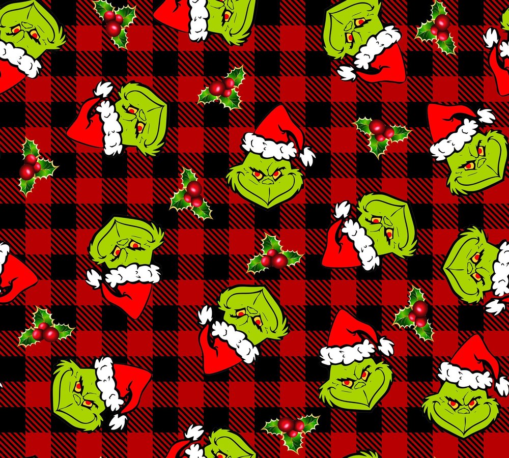 Grinch Buffalo Plaid Christmas