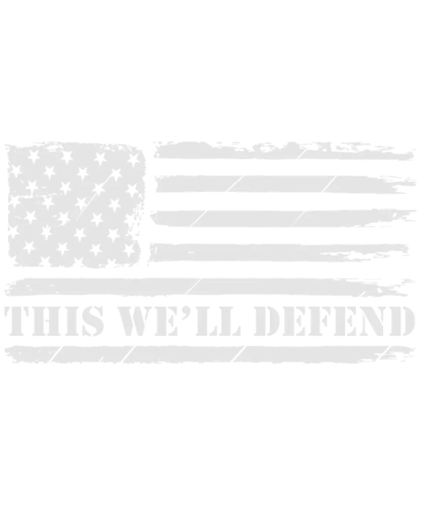 American Flag Defense — White Rustic/Patriotic