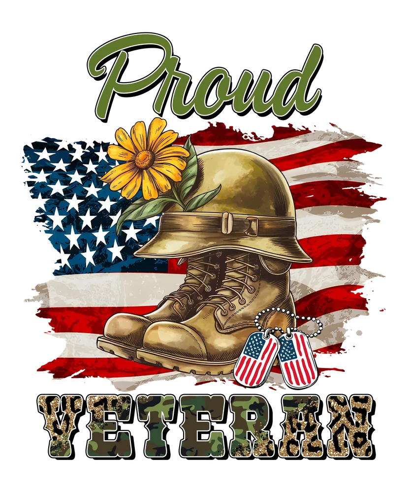 Proud Veteran — Multicolor Graphic Design