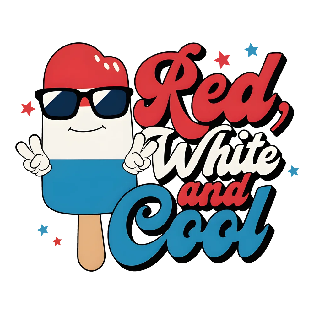 Red White and Cool Popsicle Design