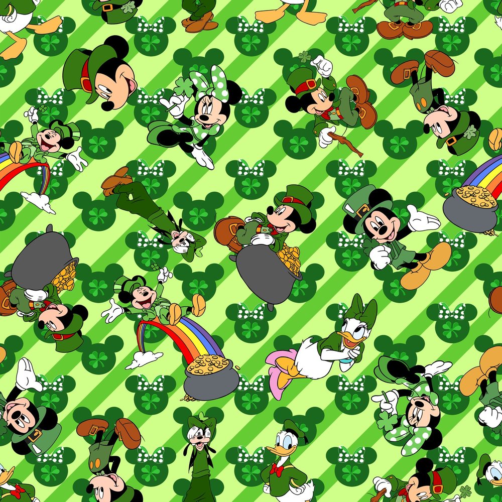 St. Patrick's Day Disney Characters Seamless