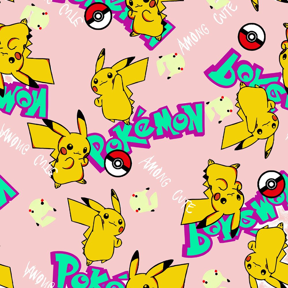 Pikachu Pokémon Seamless Pattern