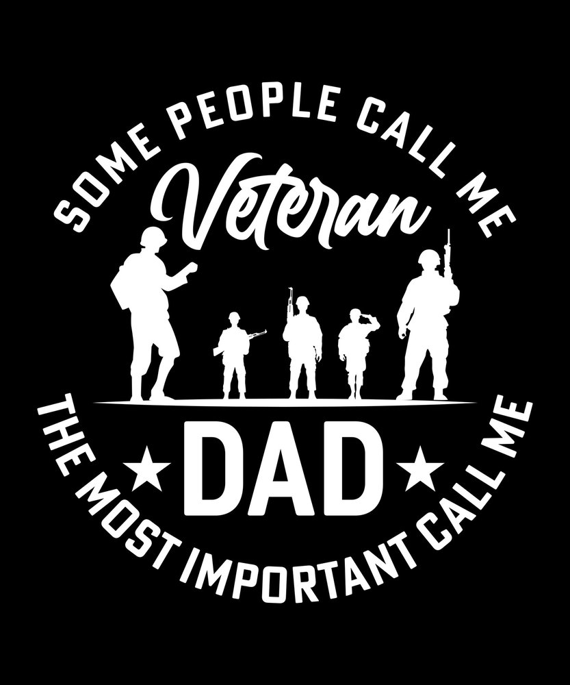 Veteran Dad Silhouette Design