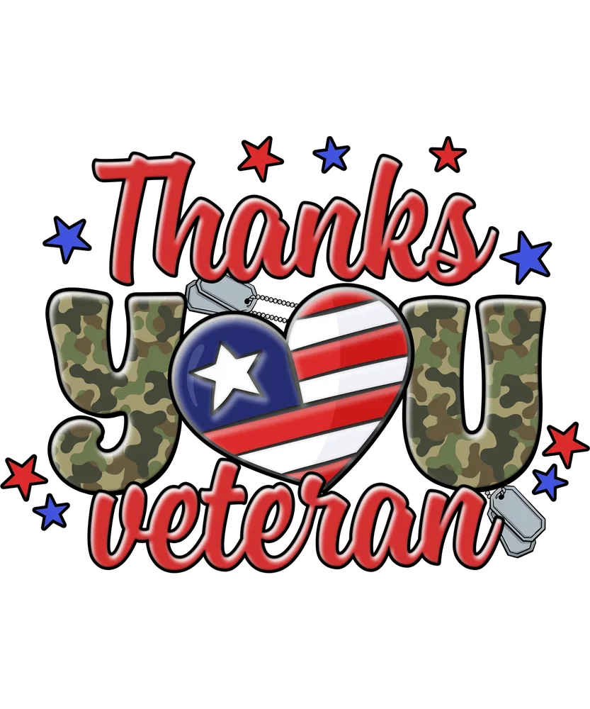 Veteran Appreciation Graphic — Multicolor Patriotic