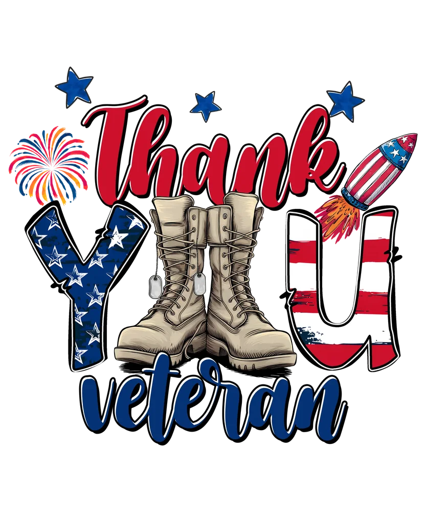 Thank You Veteran — Multicolor Illustrative