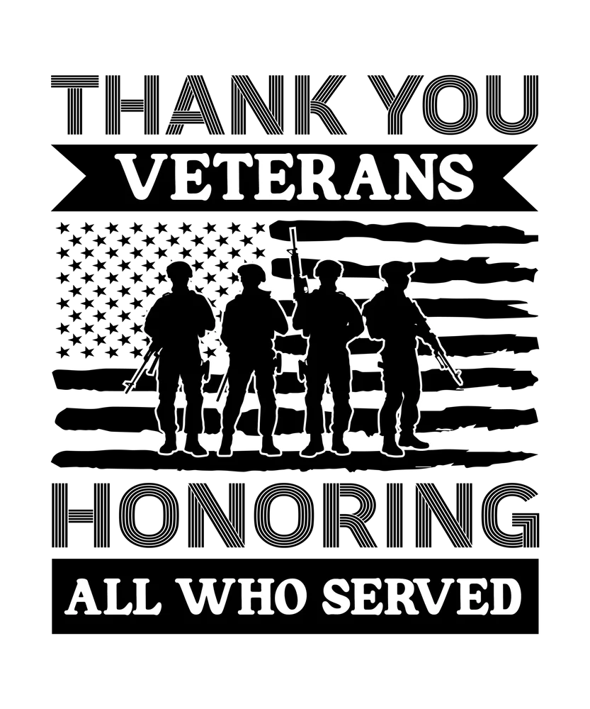 Veterans Appreciation Poster — Black Patriotic