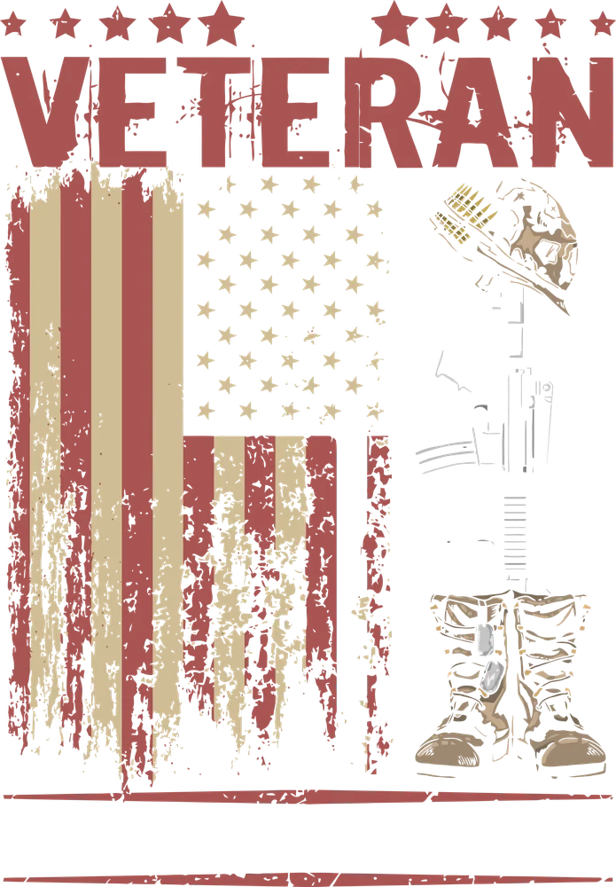 Veteran Tribute Poster — Multicolor Distressed