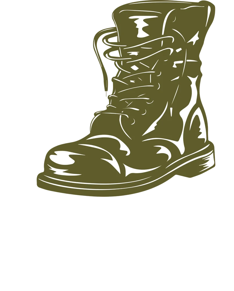Military Boot Illustration — Brown Illustration