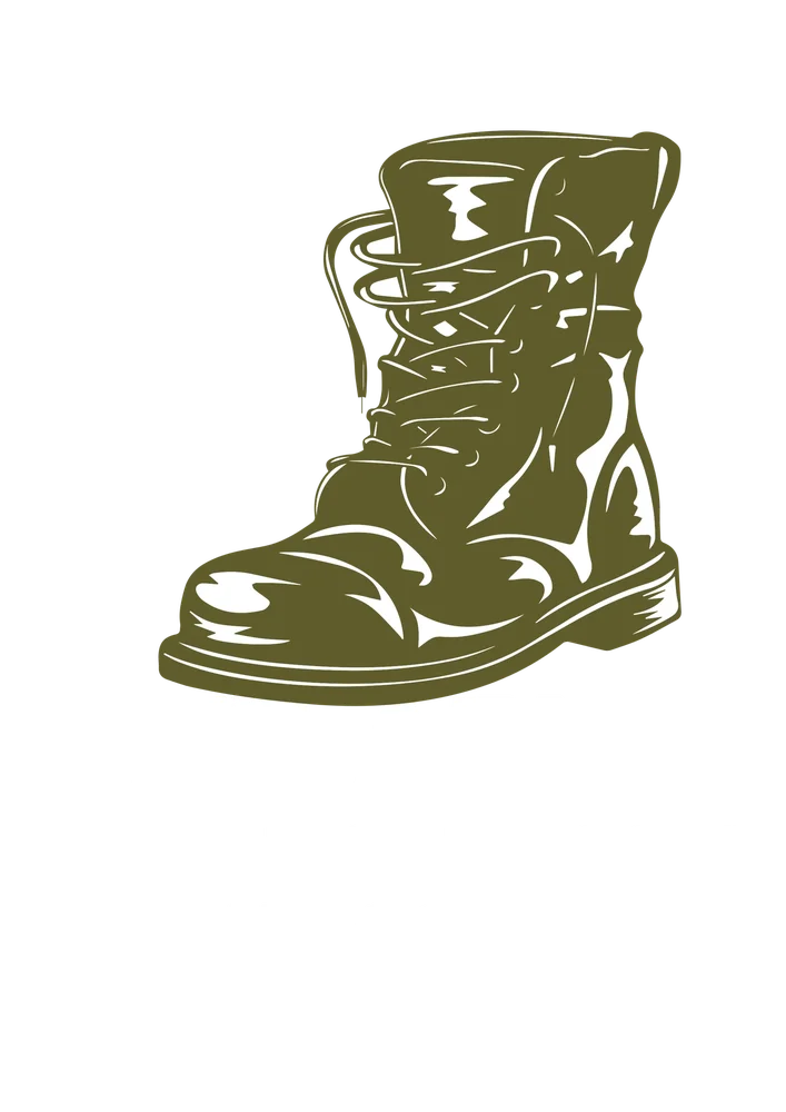 Military Boot Illustration — Illustrative