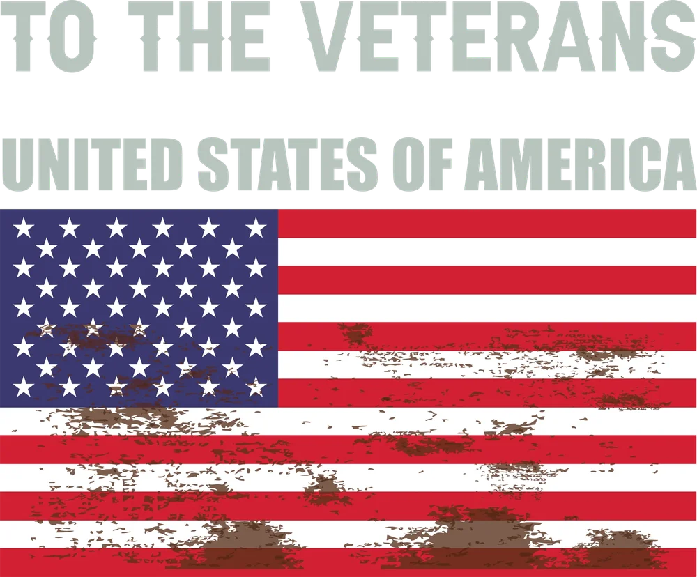 Veterans Day American Flag — Multicolor Distressed