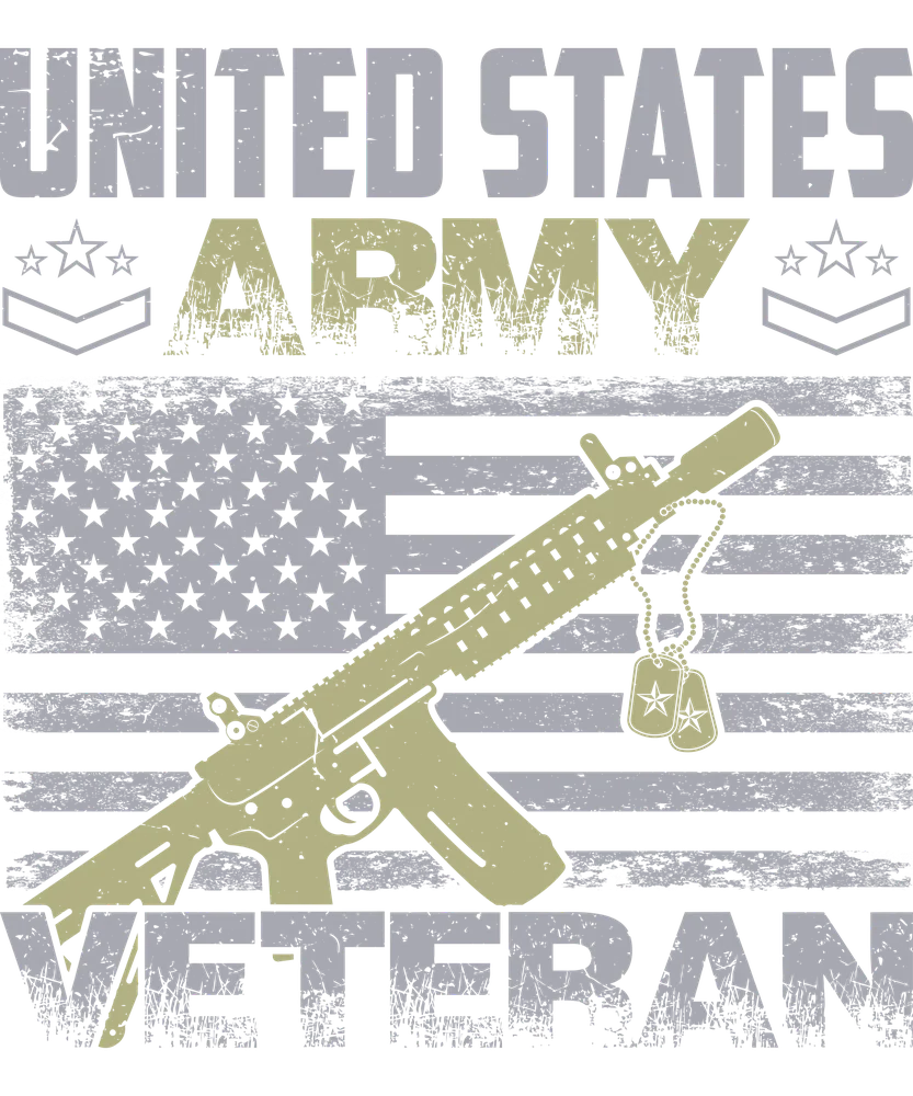 United States Army Veteran Graphic — Distressed Military Graphic