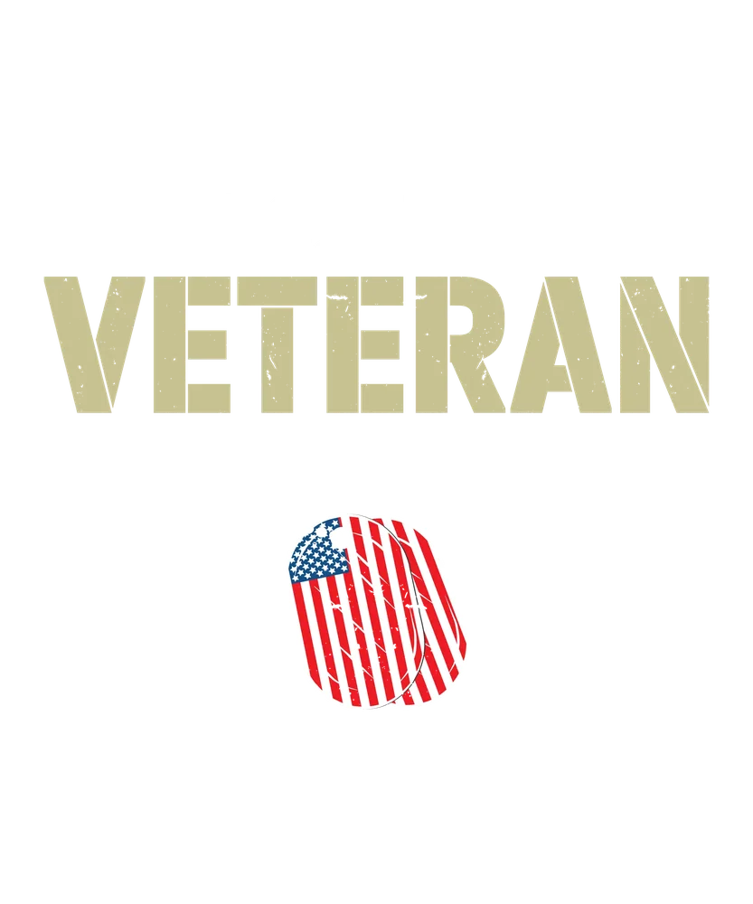 Veteran American Flag Design — Tan Patriotic