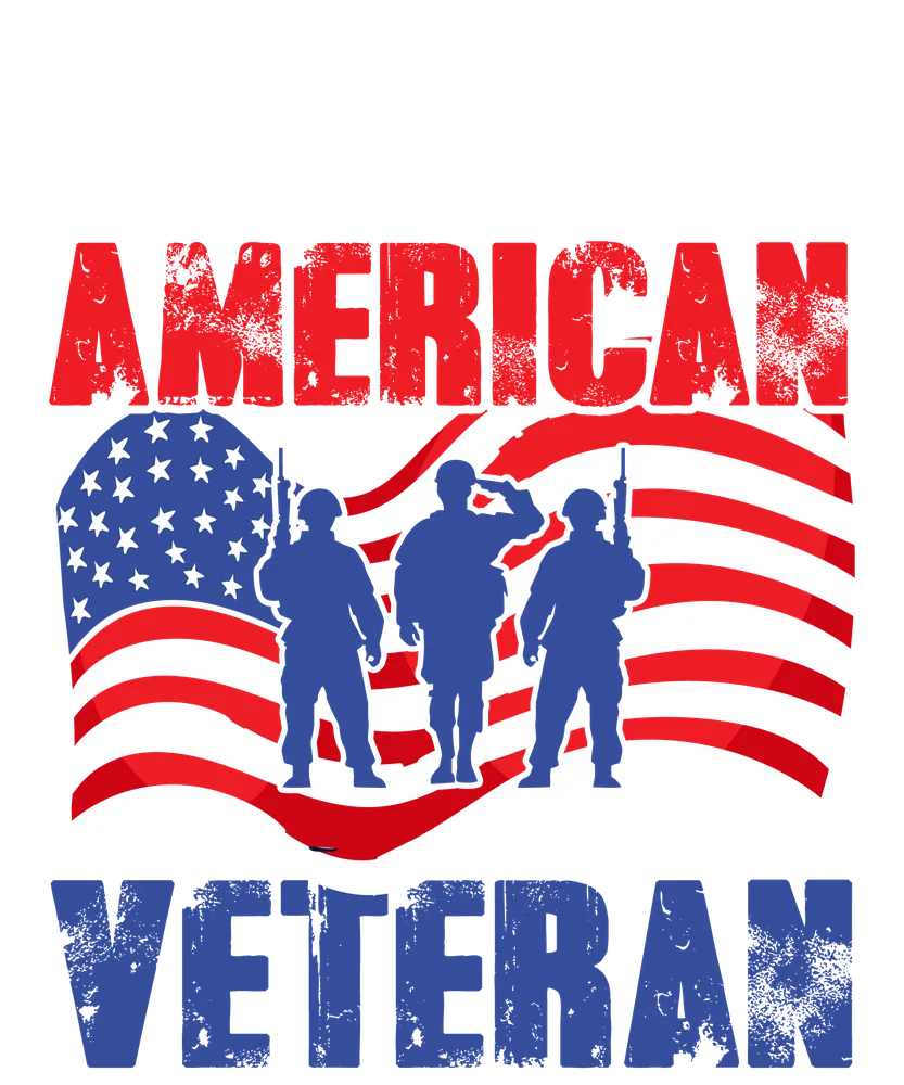 American Veteran Silhouette — Multicolor Patriotic