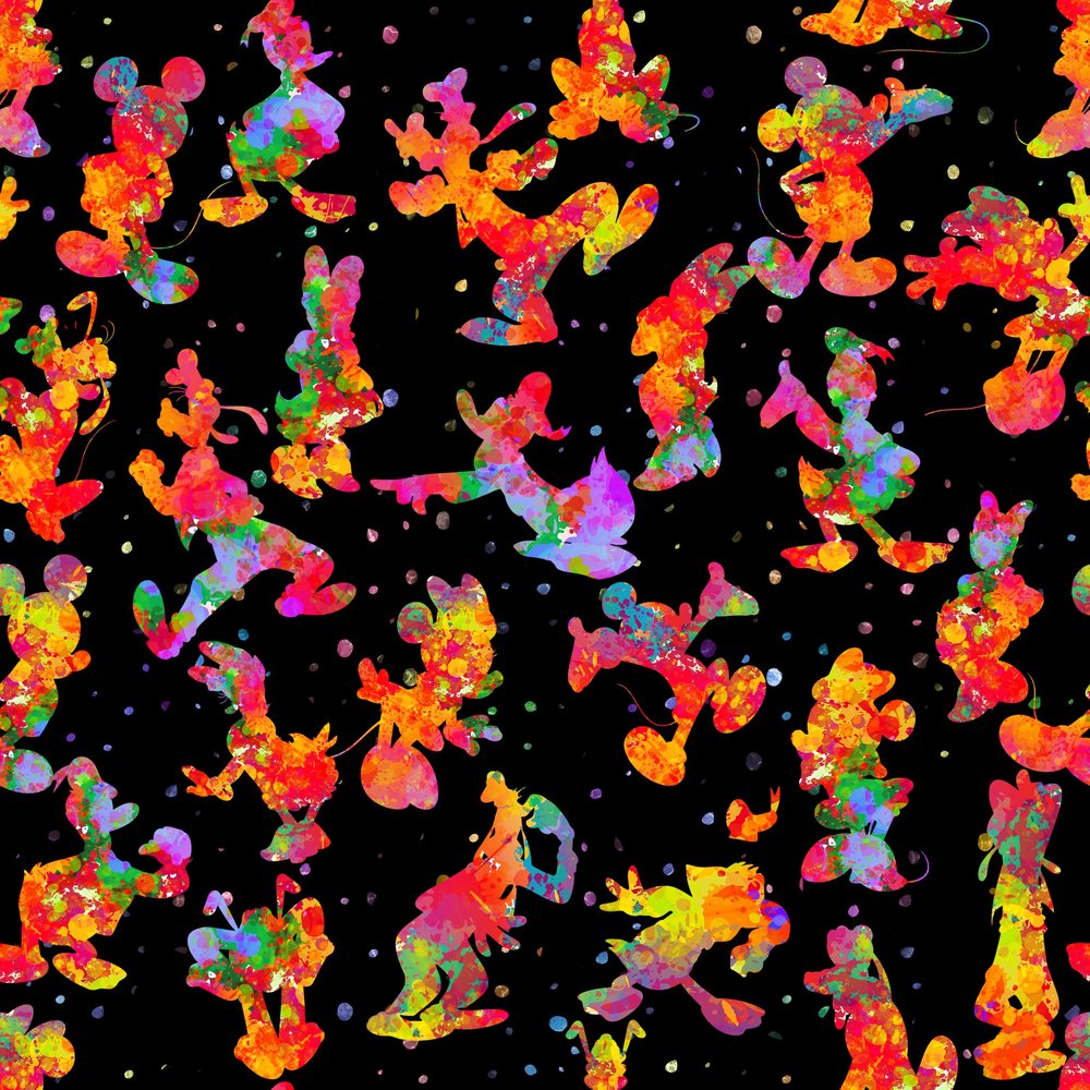 Rainbow Tie-Dye Disney Characters