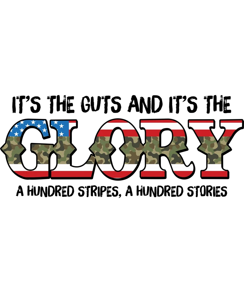American Military Tribute Typography