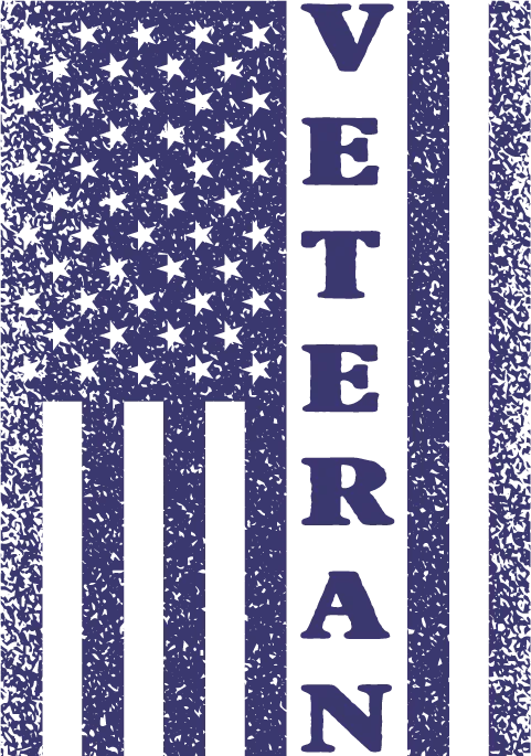 Veteran American Flag — Navy Bold