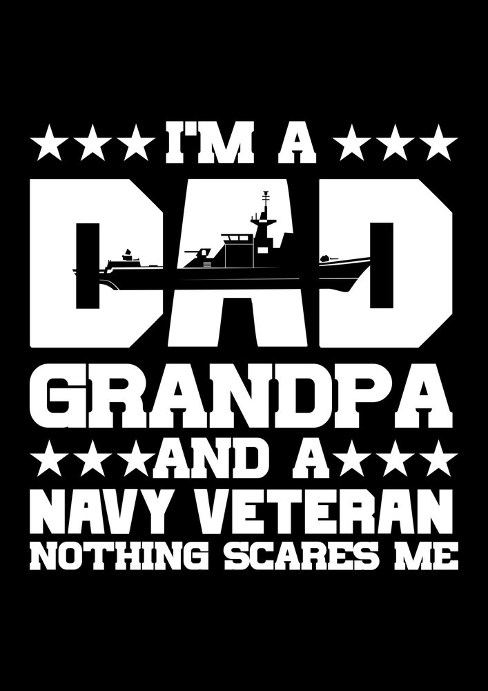 Navy Veteran Dad Grandpa Graphic
