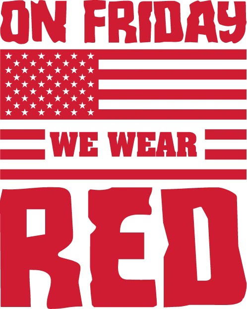 Red Friday American Flag Design