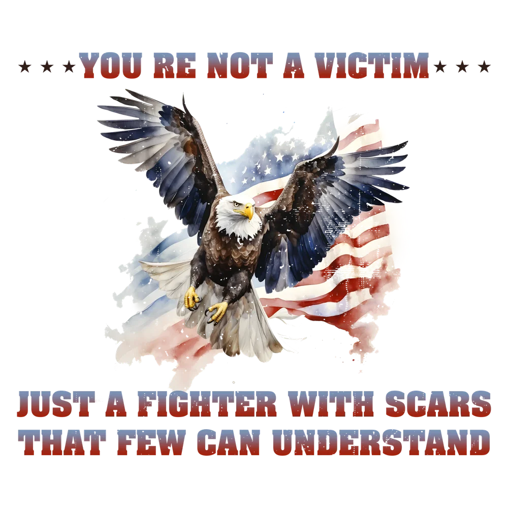 Eagle with American Flag Motivational Print