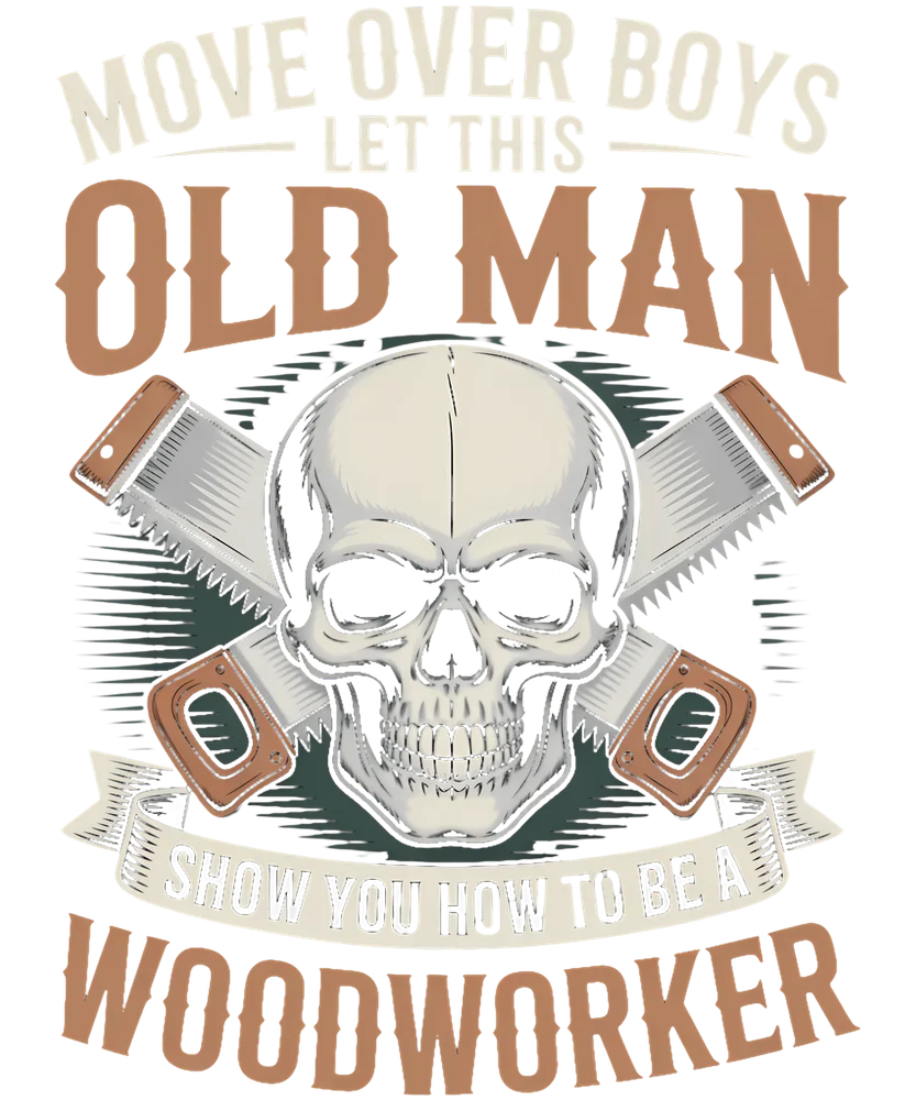 Woodworking Skull with Crossed Saws