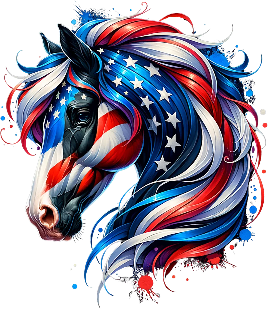 Patriotic Horse Graphic